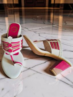 Dhaga - Pink Prism Block Heel