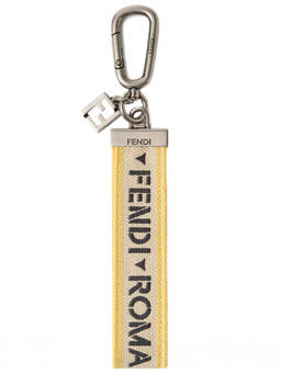 Fendi - Beige Tape Logo Key Holder