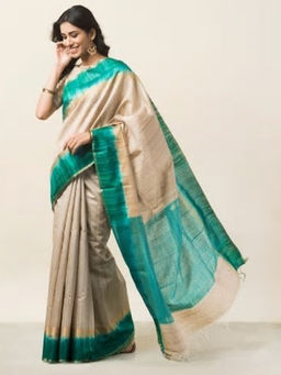 Fabindia - Silk Contrast Palla Sari
