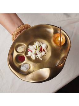 Muun Home - Gold Taral Puja Thali