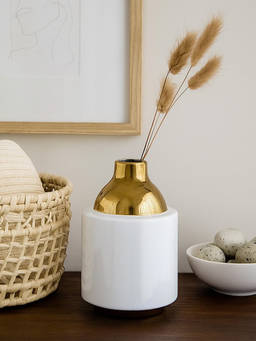 Whispering Homes - Eliora Vase - Gold - Desk Planter