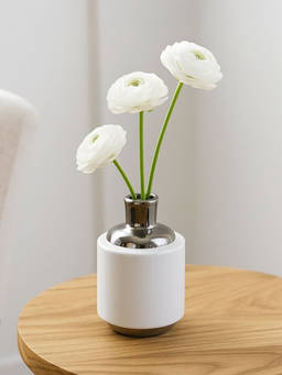 Whispering Homes - Eliora Vase - Silver - Desk Planter
