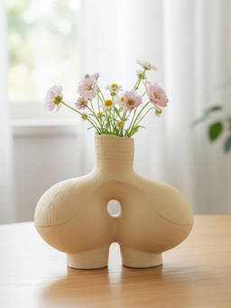 Whispering Homes - Bums Ceramic Vase - Yellow