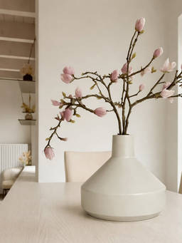 Whispering Homes - Maren Flask Ceramic Vase - Off White
