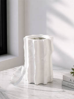 Whispering Homes - Collo Large Ceramic Vase - White