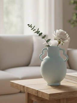 Whispering Homes - Slab Blue Ceramic Vase