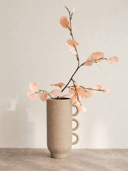 Whispering Homes - Rune Sandy Textured Vase - Beige