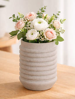 Whispering Homes - Inverted Edvin Ceramic Vase - Grey