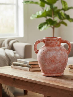 Whispering Homes - Crackled Terracotta Vase Small