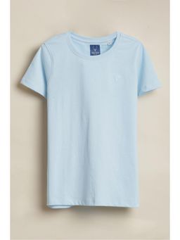 Allen Solly - Boys Blue and Black Solid Crew Neck T-Shirt (Pack Of 2)