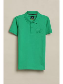 Allen Solly - Boys Green Solid Polo T-Shirt