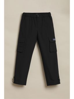 Allen Solly - Boys Black Solid Trouser