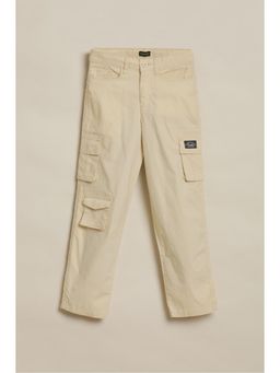 Allen Solly - Boys Beige Solid Trouser