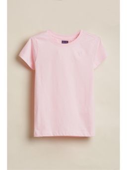 Allen Solly - Girls Pink and Black Solid Casual T-Shirt (Pack Of 2)