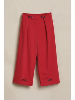 Allen Solly - Girls Red Solid Trouser