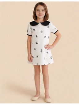 U.S. POLO ASSN. - Girls Graphic Printed Seersucker Dress