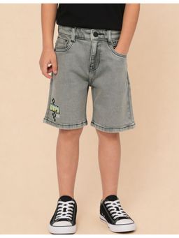 U.S. POLO ASSN. - Boys Grey Mid Rise Denim Shorts