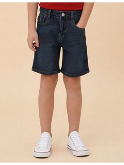 U.S. POLO ASSN. - Boys Blue Mid Rise Whiskered Denim Shorts