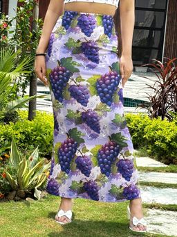 Tandul - Women Printed Purple Skirt