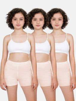 Adira - Girls Beige Under Dress Shorts (Pack of 3)