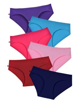 Adira - Girls Multi-Color Cotton Panties (Pack of 6)