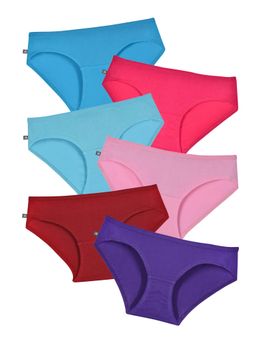 Adira - Girls Multi-Color Cotton Panties (Pack of 6)