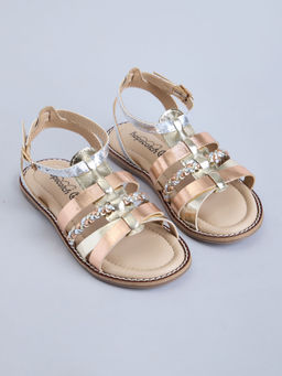 Hopscotch - Beaded Straps Multi-Color Sandals