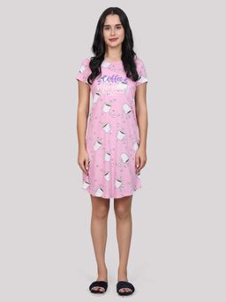 evolove - Vibrant Bliss Cotton Short Nighty Dress