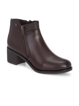 Delize - Brown Women Mid Heel Casual Boots
