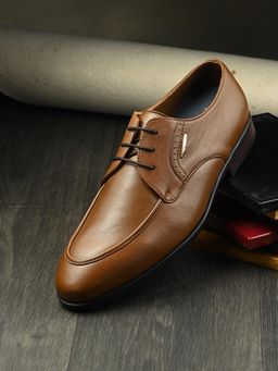 EGOSS - Aspeerio Rover Formal Lace Up Tan Derbies for Men