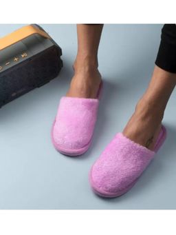 Drunken - Women's Winter Home Open Toe Non Slip Purple Room Slippers