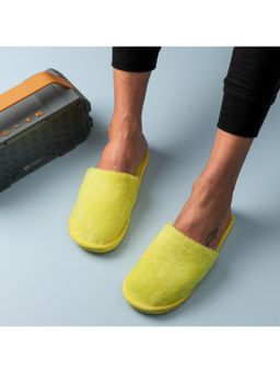 Drunken - Women's Winter Home Open Toe Non Slip Yellow Room Slippers