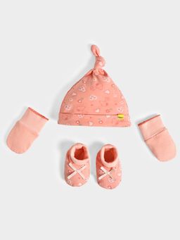 Mi Arcus - Cotton Cap Mittens & Booties Gift Set for kids
