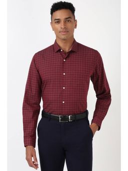 Peter England - Men Maroon Slim Fit Formal Shirt