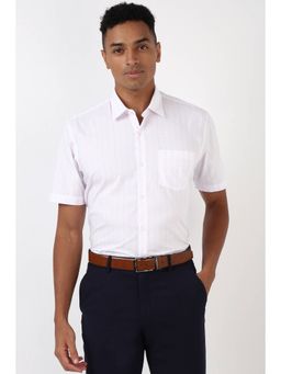 Peter England - Men White Regular Fit Formal Shirt