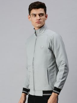 SHOWOFF - Men Casual Solid Grey Jacket