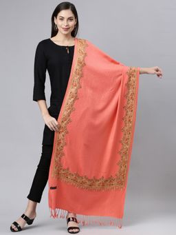 Pashmoda - Women Pink Aari Embroidered Shawl