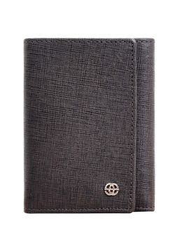 Eske - Simon Men's Three Fold Wallet Brown Saffiano