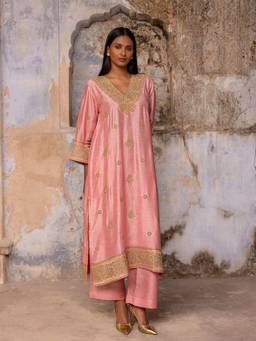CHARU MAKKAR - Pink HIRA Kurta and Palazzo