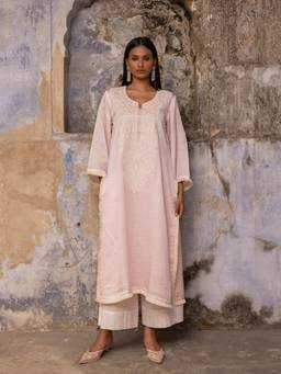 CHARU MAKKAR - Pink FIZA Kurta and Palazzo
