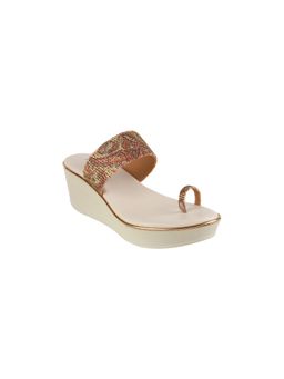 Metro - Women Beige Wedge Heels