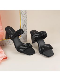 Mochi - Women Black Sandal Heels