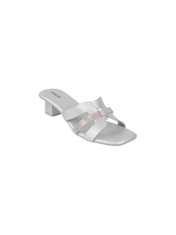 Mochi - Women Silver Sandal Heels