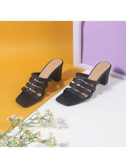 Mochi - Women Black Sandal Heels