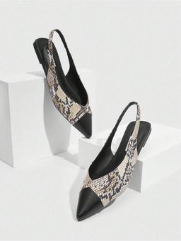 IRUSSH - Black Python Pointed Mules