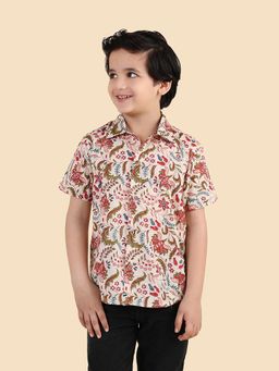 Fabindia - White Printed Shirt
