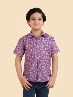 Fabindia - Purple Printed Shirt