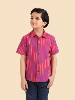Fabindia - Purple Stripes Shirt