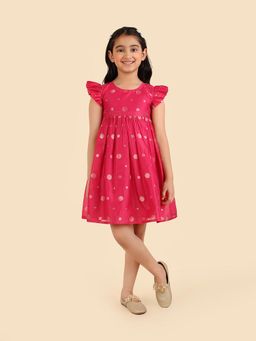 Fabindia - Pink Woven Dress