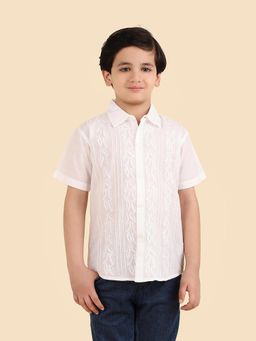 Fabindia - White Embroidered Shirt